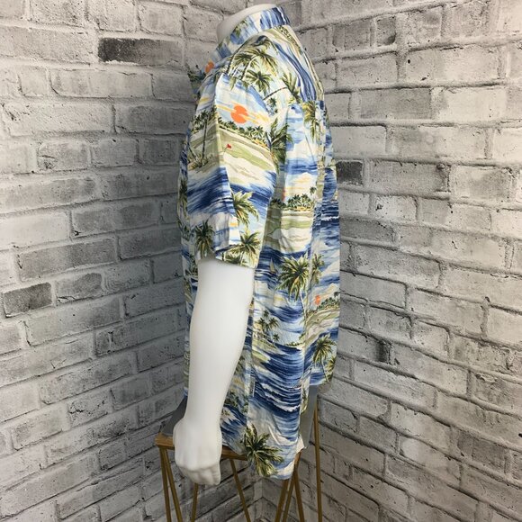 Vintage Chaps Ralph Lauren Hawaiian Casual Button Down Shirt - Picture 6 of 11